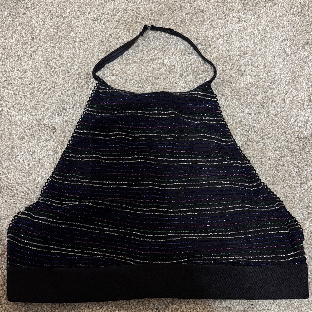 Victoria's Secret Black Top with Glitter Accents